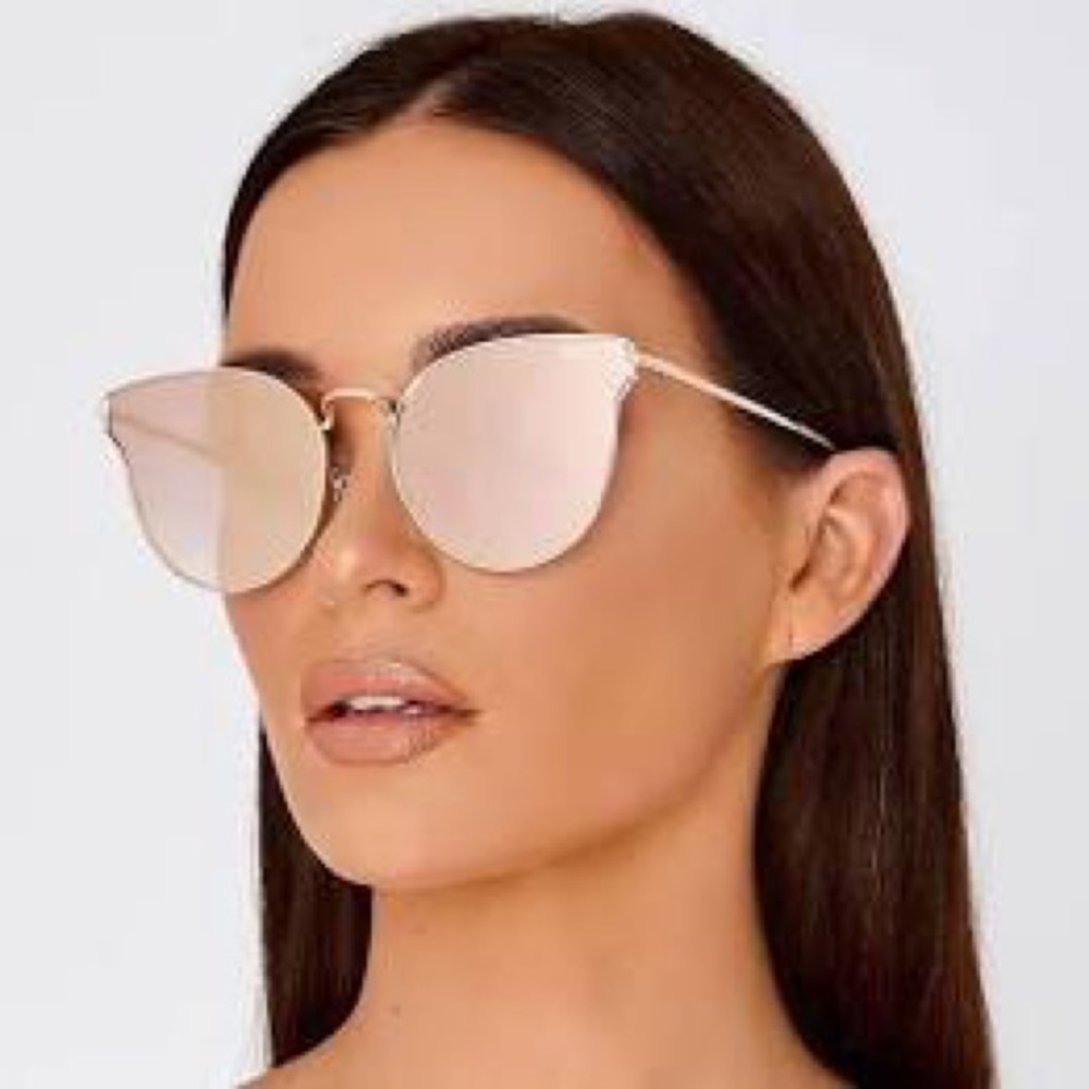 Quay All My Love Rose Gold Mirrored Sunglasses